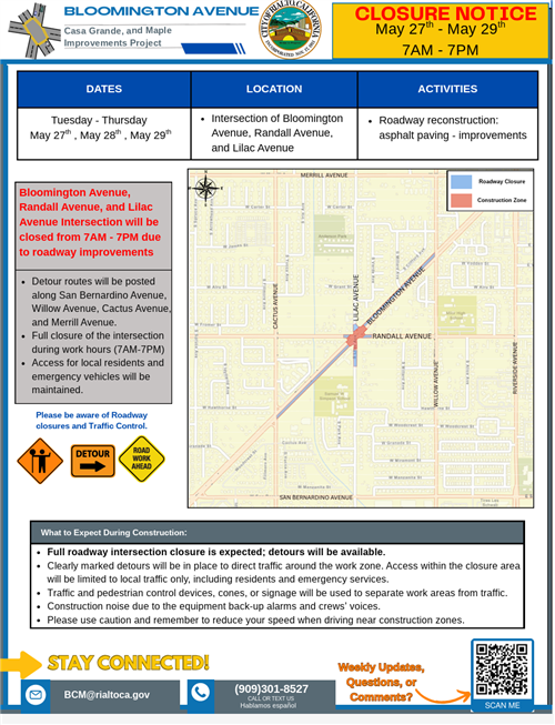 Road closure